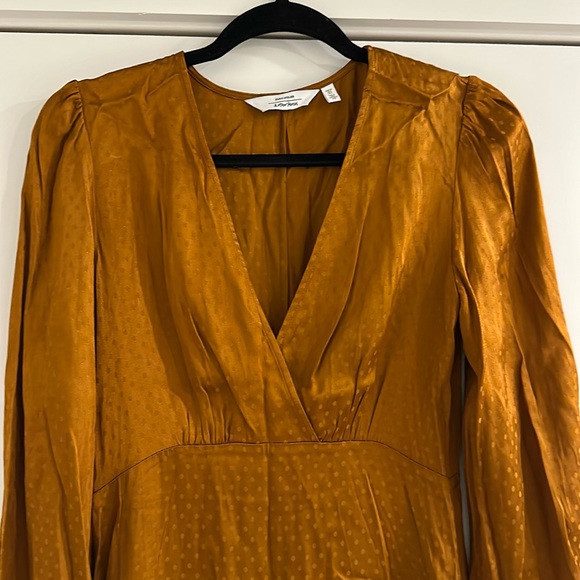 & OTHER STORIES Metallic Polka Dot Long Sleeve Maxi Dress